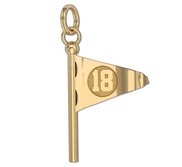 18th Hole Flag Golf Jewelry Charm or Pendant