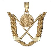 Engravable Golf Ball with Clubs Pendant