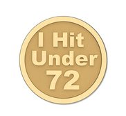  I Hit Under 72  Golf Ball Marker