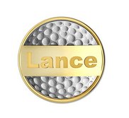 Personalized Two Tone Golf Ball Marker with Name