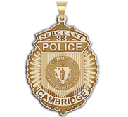 Personalized Massachusetts Police Badge with Your Department  Number   Rank