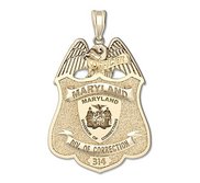 Personalized Maryland Corrections Officer Police Badge with Badge Number