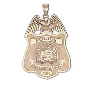 Personalized Maryland Police Badge with Your Rank  Number   Department