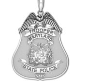 Personalized Maryland State Police Badge with Your Rank and Badge Number