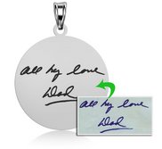 Personalized Handwriting Pendant   Available in 3 Shapes