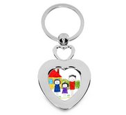 Stainless Steel Engravable Heart Laser Keychain