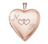 Rose Gold Plated   Together Forever  Heart Photo Locket