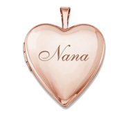 Rose Gold Nana Heart Photo Locket