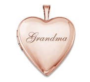 Rose Gold Plated Grandma Heart Photo Locket