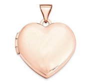 14k Rose Gold Classic Heart Photo Locket