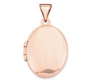 14k Rose Gold Classic Oval Photo Locket