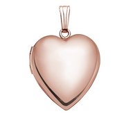 14k Rose Gold Classic Heart Photo Locket