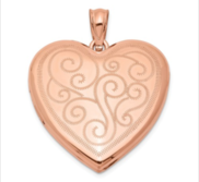 Rose Gold Plated Classic Heart Photo Locket