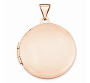 14k Rose Gold Round Photo Locket