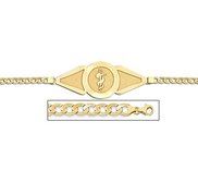 14K Gold Medical ID Bracelet w  Curb Chain