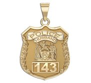 Police Husband Personalized Police Badge with Your Number