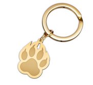 Sterling Silver Cat Paw Print Keychain