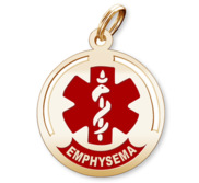 Round Emphysema Charm or Pendant