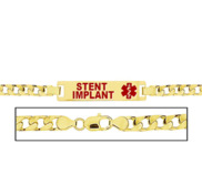 Women s Stent Implant Curb Link Medical ID Bracelet