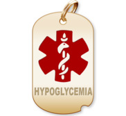 Dog Tag Hypoglycemia Charm or Pendant