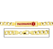 Men s Pacemaker Curb Link Medical ID Bracelet