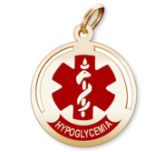 Round Hypoglycemia Charm or Pendant