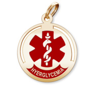 Round Hyperglycemia Charm or Pendant