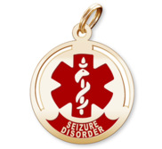 Round Seizure Disorder Charm or Pendant