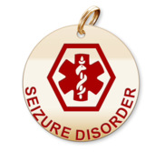 Medical Round Seizure Disorder Charm or Pendant