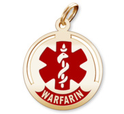 Round Warfarin Charm or Pendant