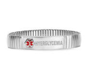 Stainless Steel Hyperglycemia Men s Expansion Bracelet