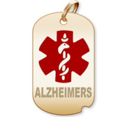 Dog Tag Alzheimers Charm or Pendant