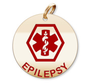 Medical Round Epilepsy Charm or Pendant