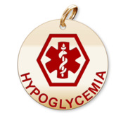 Medical Round Hypoglycemia Charm or Pendant