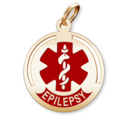 Round Epilepsy Charm or Pendant