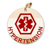 Medical Round Hypertension Charm or Pendant