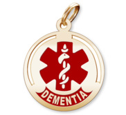 Round Dementia Charm or Pendant