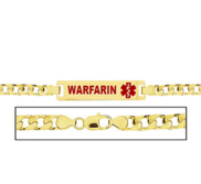 Women s Warfarin Curb Link Medical ID Bracelet