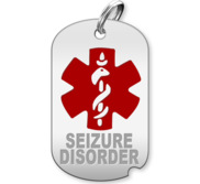 Dog Tag Seizure Disorder Charm or Pendant