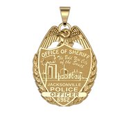 Personalized Jacksonville  Florida Police Badge with Your Rank and Number