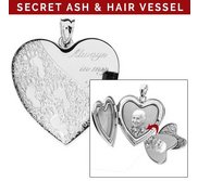  Always in my Heart   Footprints  Cremation   Hair Photo Locket