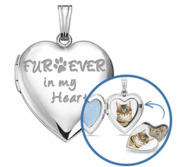 Furever in my Heart Cremation   Hair Photo Locket