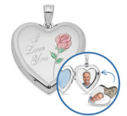 Sterling Silver  I love You  Cremation   Hair Photo Locket