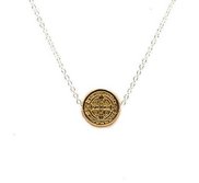   My Saint My Hero   Petite Benedictine Cross Gold Tone Medal w  18  Chain