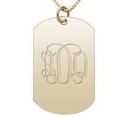 Engravable Polished Dog Tag Pendant