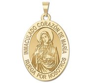 Corazon Inmaculado de Maria Medalla religiosa oval