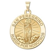 San Peregrino Round Religious Medal  EXCLUSIVE 