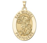 San Miguel OVAL Religious Medal   EXCLUSIVE 