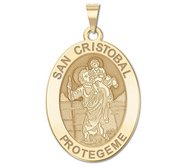 San Cristobal OVAL Religious Medal   EXCLUSIVE 