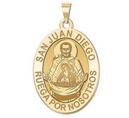 San Juan Diego OVAL Religious Medal   EXCLUSIVE 